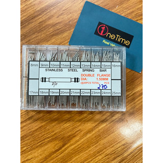 Hộp chốt dây đồng hồ bằng inox không gỉ, 270 chốt từ size 8 đến 25
