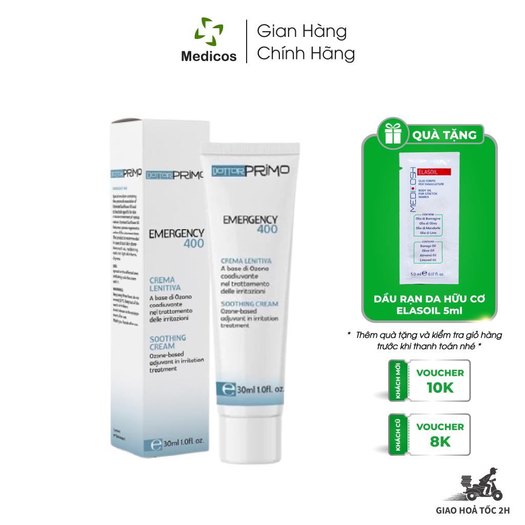Kem Bôi Vết Thương DottorPrimo Emergency 400 Giúp Vết Thương Nhanh Lành & Chống Nhiễm Trùng
