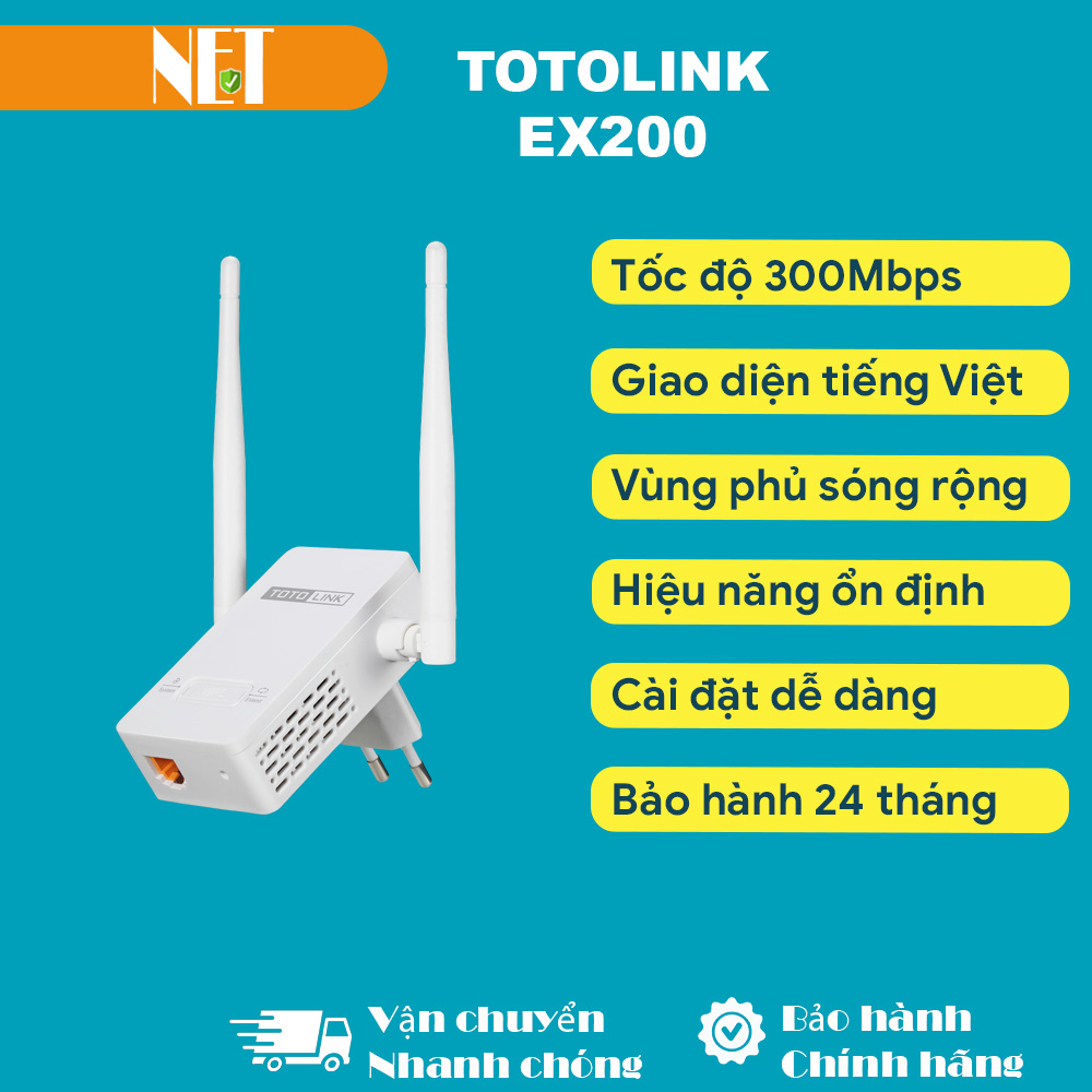 Combo cục kích sóng wifi TOTOLINK Ex200, N350RT, usb wifi N160USM tối ưu thiết bị kết nối mạng bảo hành 24 tháng | BigBuy360 - bigbuy360.vn