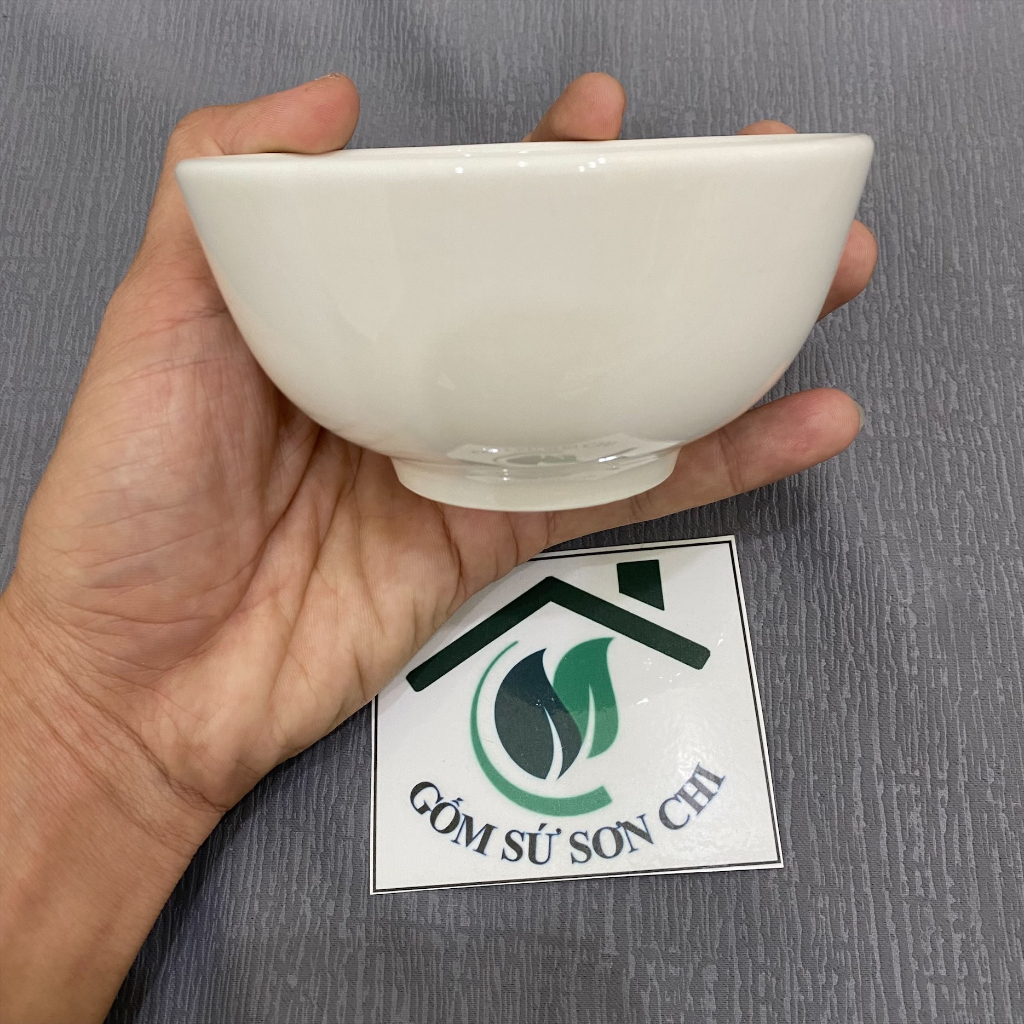 Bộ 10 chén ăn cơm trắng thô dày đẹp 11.5cm- Phù hợp cho quán ăn