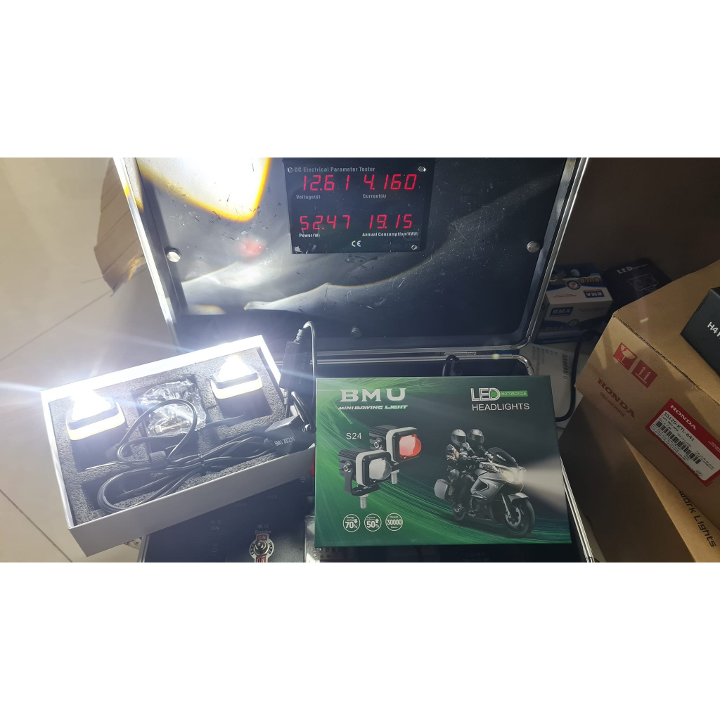 Đèn Trợ Sáng Mini S24 - 4 Chế Độ Sáng, Bi Cầu Lắp Cho Xe Máy, Ô Tô, Xe Tải