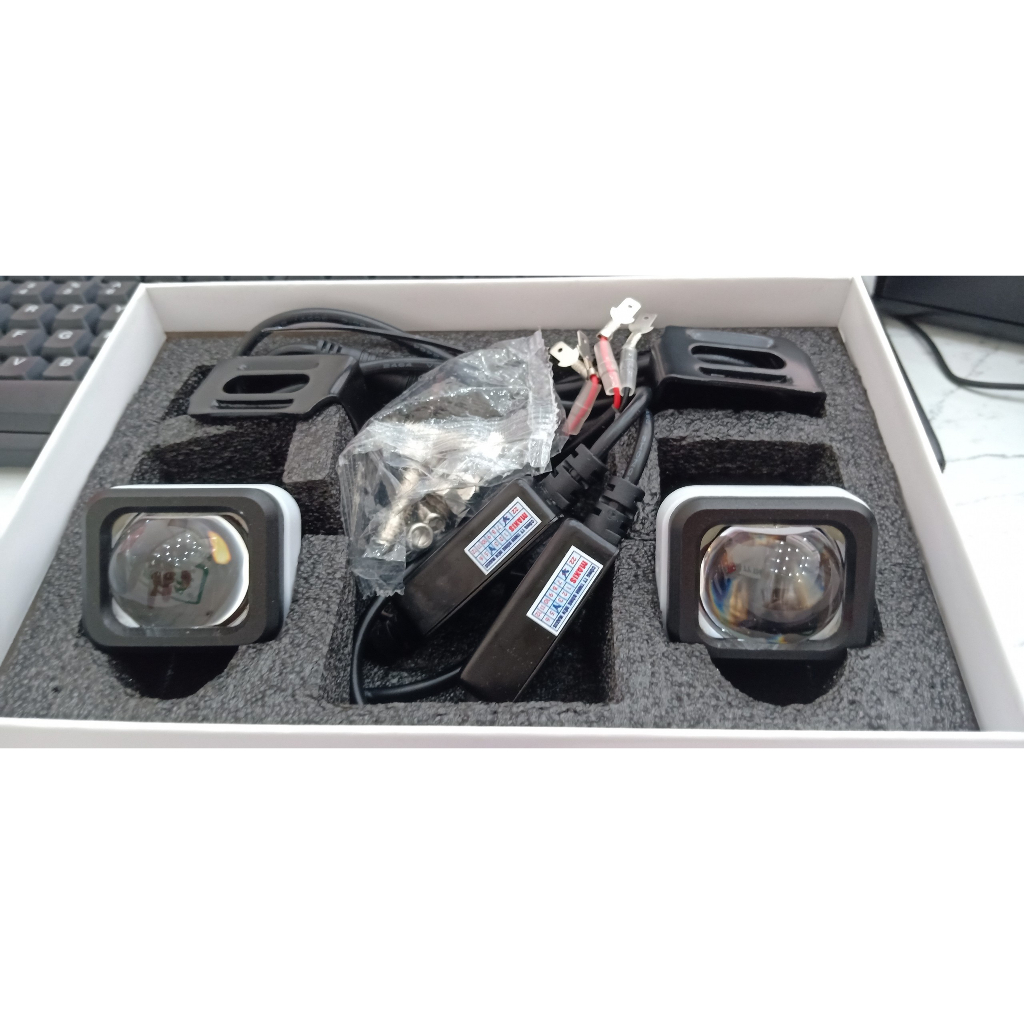 Đèn Trợ Sáng Mini S24 - 4 Chế Độ Sáng, Bi Cầu Lắp Cho Xe Máy, Ô Tô, Xe Tải