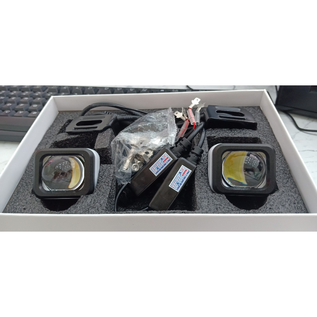 Đèn Trợ Sáng Mini S24 - 4 Chế Độ Sáng, Bi Cầu Lắp Cho Xe Máy, Ô Tô, Xe Tải