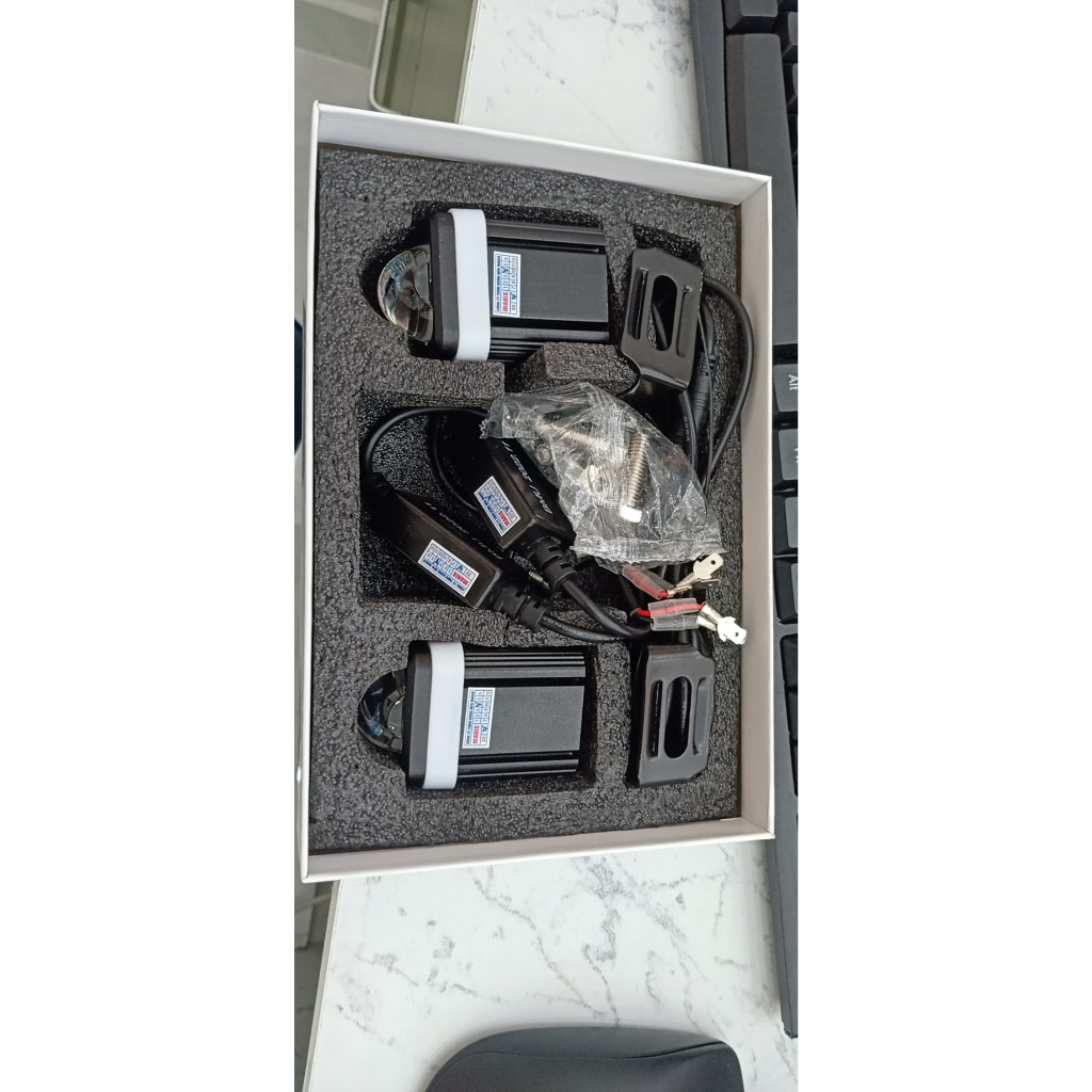 Đèn Trợ Sáng Mini S24 - 4 Chế Độ Sáng, Bi Cầu Lắp Cho Xe Máy, Ô Tô, Xe Tải