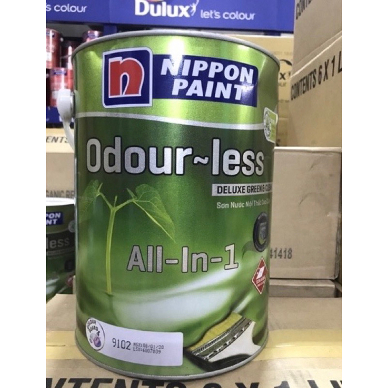 NIPPON SƠN BÓNG NỘI THẤT CAO CẤP 5 LÍT KHÔNG MÙI HÀNG CHÍNH HÃNG