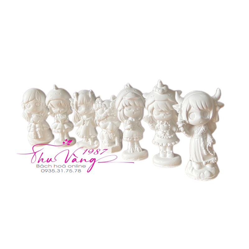 Tượng thạch cao tô màu 7-10cm mẫu siêu hot