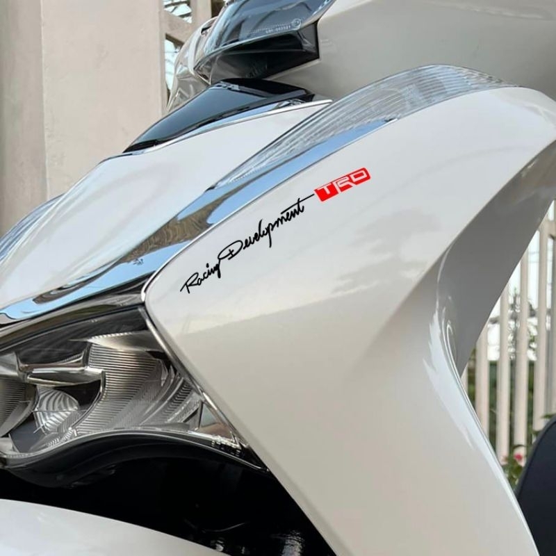 2 chiếc tem RACING Development TRC trang trí xe máy Honda -Yamaha