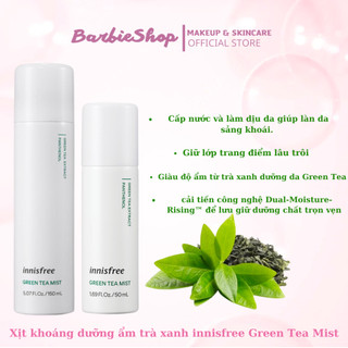 Xịt Khoáng Dưỡng Ẩm Trà Xanh Innisfree Green Tea Mist 50ml – 80ml – 150ml