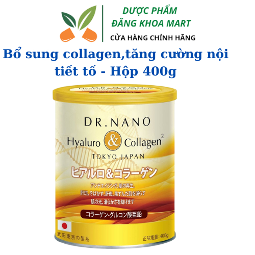Hộp 400gr-Sưa Bột DR.Nano Hyaluron& Collagen Tokyo Japan Bổ sung collagen,tăng cường nội tiết tố