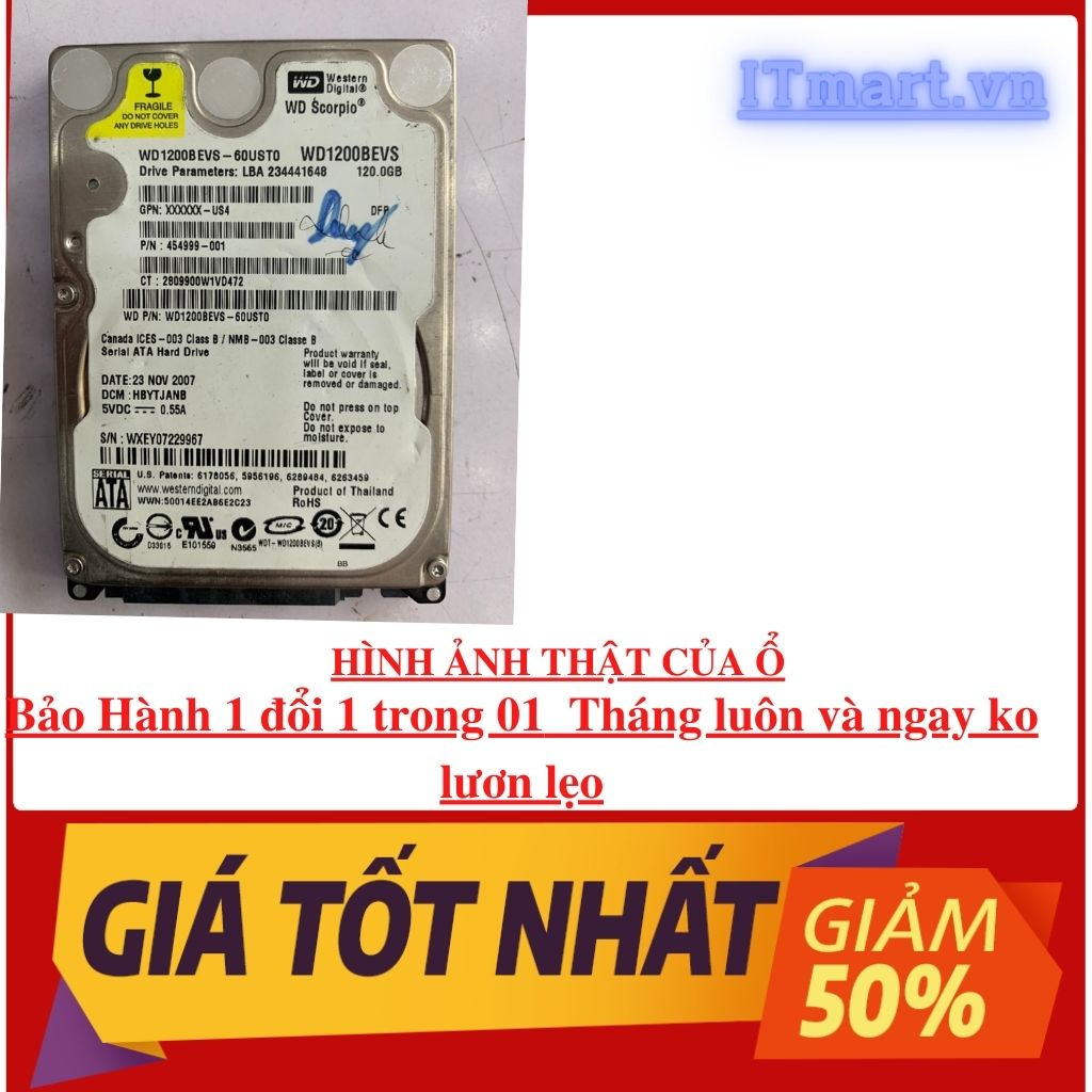 Ổ HDD 2.5Inch Laptop bóc máy Dell 500Gb - cài sãn Win 10