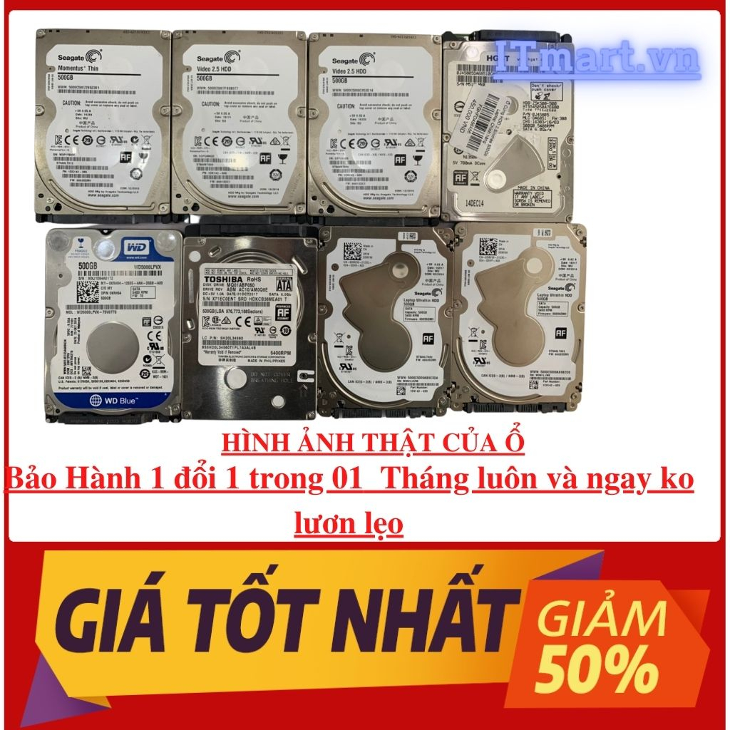 Ổ HDD 2.5Inch Laptop bóc máy Dell 500Gb - cài sãn Win 10