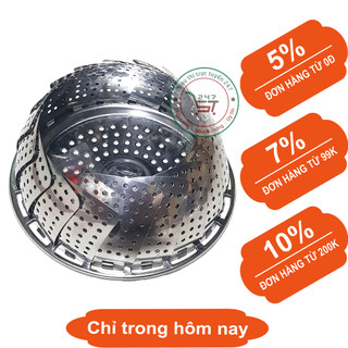 Vỉ xửng hấp xòe inox mini dùng nồi cơm điện từ 17 đến 27cm tiện lợi