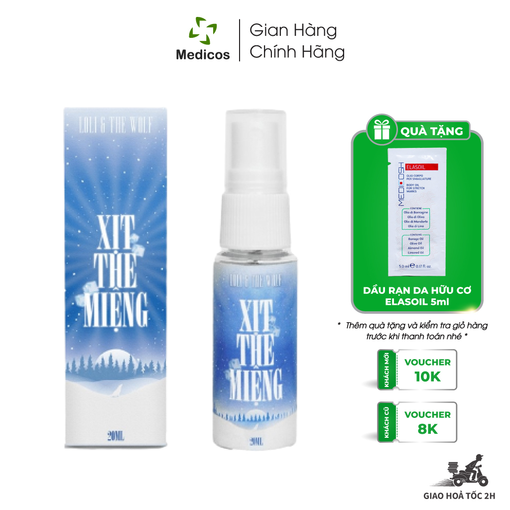 Xịt Thơm Miệng Loli The Wolf Hương Bạc Hà Thơm Mát Đánh Bay Mùi Hôi Miệng 20ml