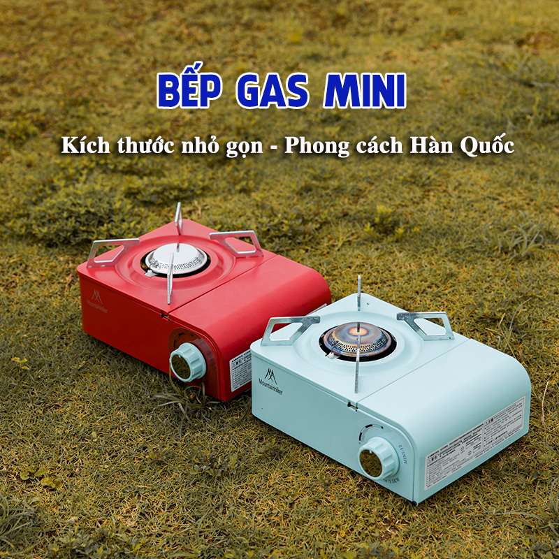 Bếp Ga Mini Mountainhiker Phong Cách Hàn Quốc Nhật Bản Bếp Gas Dã Ngoại Cắm Trại Du Lịch Nhỏ Gọn Gam Màu Pastel VT207