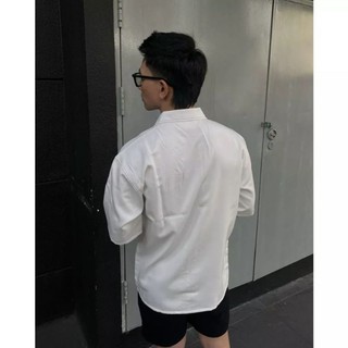 Áo sơ mi tay ngắn viền chỉ