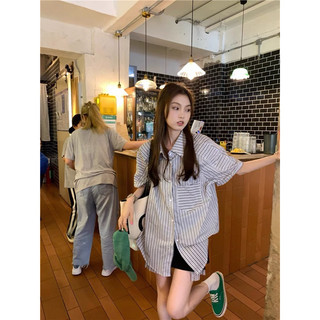 Set áo sơmi kẻ Freesize+ cv đen