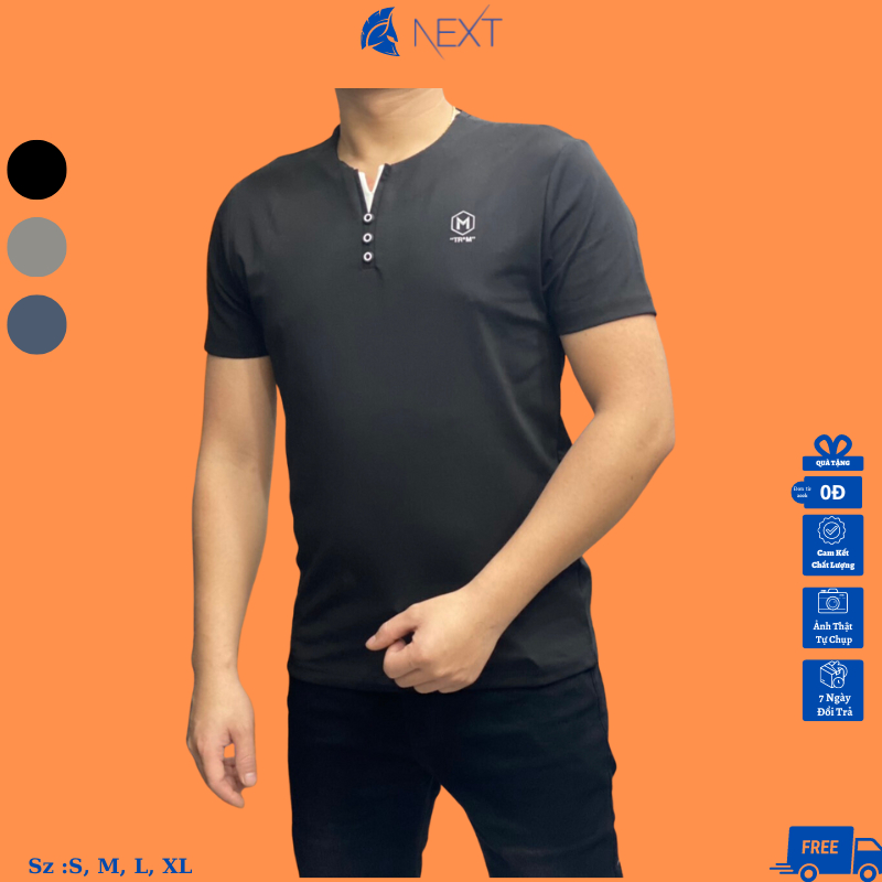 áo phông nam cổ V, áo thun nam quảng châu cao cấp mẫu mới nhất năm nay sỉ ibox
