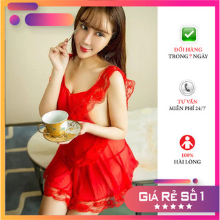 Đầm Ngủ Sexy|Váy Ngủ Ren ❣️kèm quần lọt khe❣️ Đẹp Xuất Sắc