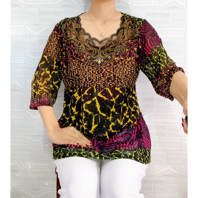 ♥️Áo THUN NHẬP BIGSIZE Form Dài Sang Trọng đi Tiệc Du Lịch siêu đẹp_thoải mái ạ ! Form 65 ký đến 90 ký