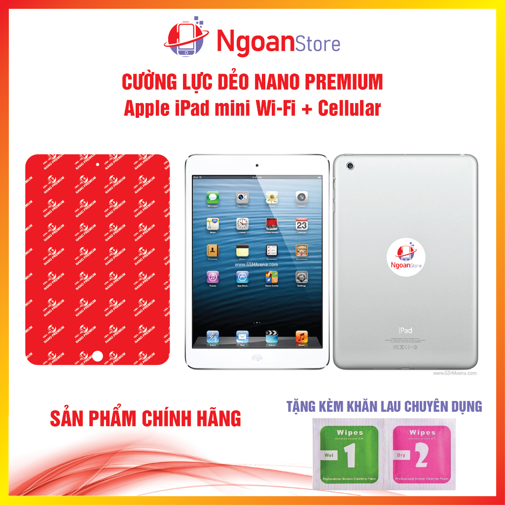 Cường lực dẻo Nano cho iPad Mini Wifi + Cellular - Ngoan Store