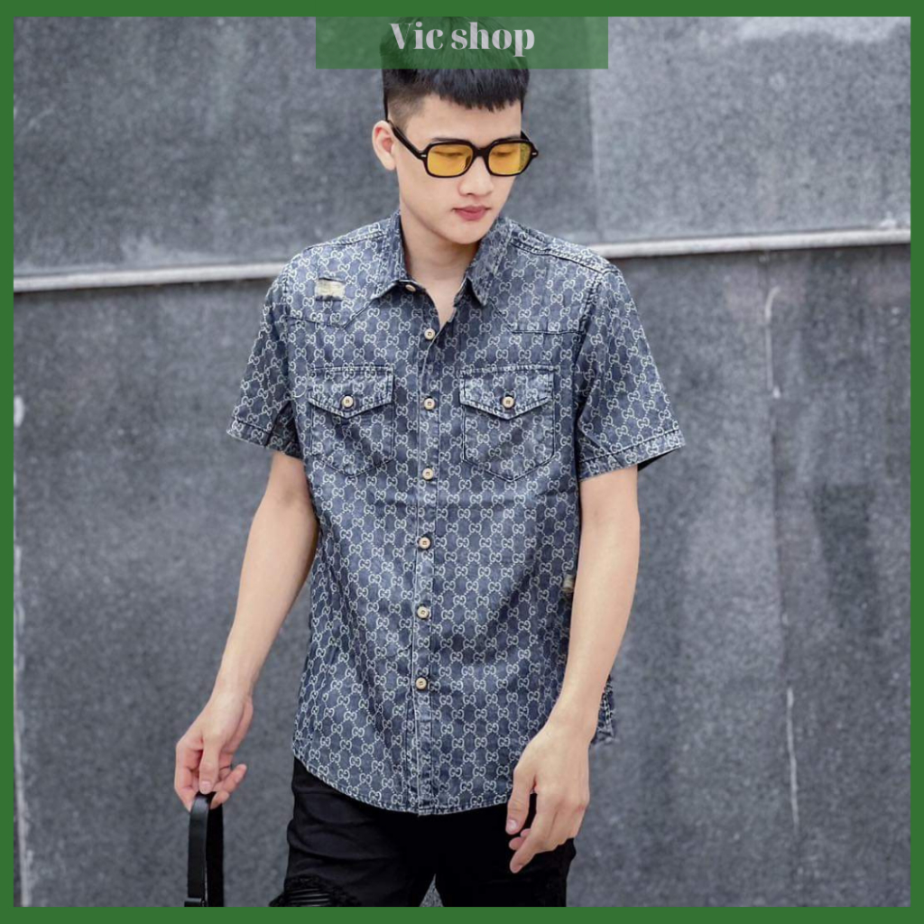Aó sơ mi nam tay cọc cao cấp 3SMC2-001 quảng châu, thấm hút mồ hôi tốt, họa tiết kẻ, dáng body, không xù