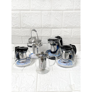 Ấm pha trà, Bình lọc trà thủy tinh chịu nhiệt có lõi lọc inox  đủ các cỡ