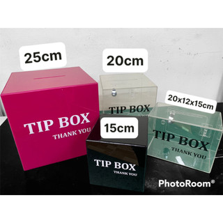Thùng Tip Box - Hộp đựng tip hộp đựng tiền tip - Tip Box mica kèm ổ khóa
