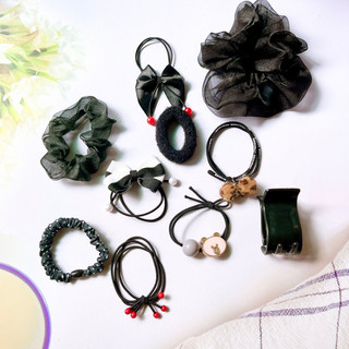 Set 10 món phụ kiện cột tóc kẹp tóc nữ dễ thương