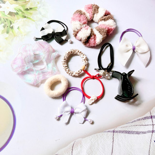 Set 10 món phụ kiện cột tóc kẹp tóc nữ dễ thương