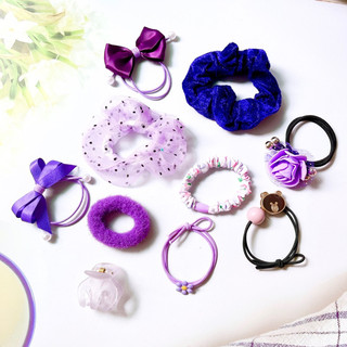 Set 10 món phụ kiện cột tóc kẹp tóc nữ dễ thương