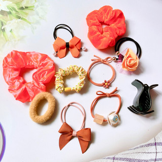 Set 10 món phụ kiện cột tóc kẹp tóc nữ dễ thương