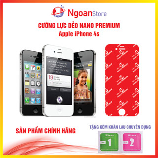 Cường lực dẻo Nano cho iPhone 4S - Ngoan Store