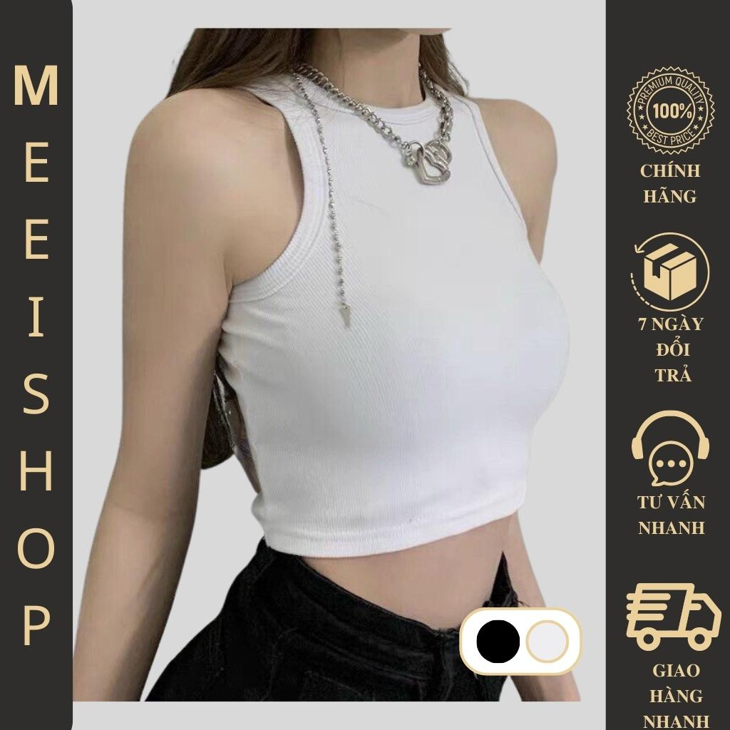 Áo croptop ba lỗ nữ Meei shop chất thun gân ôm body,Áo kiểu nữ phong cách mùa hè năng động A53