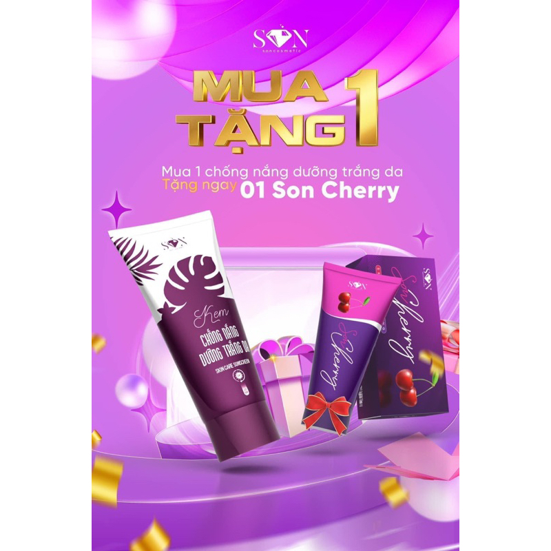 Kem Chống Nắng Tặng kèm Son Hồng Môi - Songroup Cô Tiên Miền Tây
