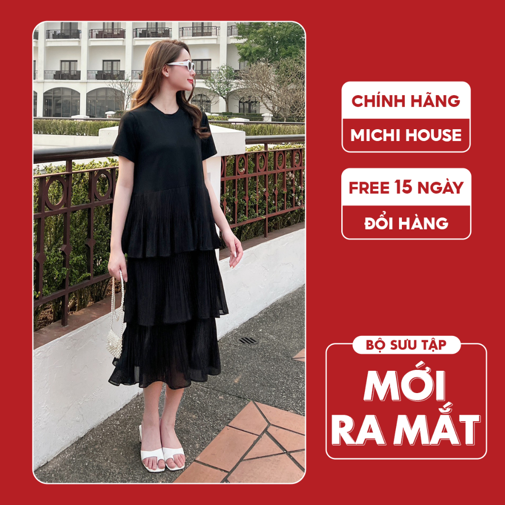 Đầm Thun Suông Michi House Váy Xuông Babydoll Dáng Dài Qua Gối Maxi Bồng Bềnh Đi Biển Du Lịch Freesize Bầu Mặc Xinh V608