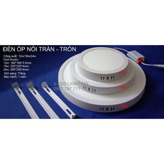 [X-LED] ĐÈN GẮN TRẦN, ĐÈN NỔI-TRÒN -12W-18W-24W - LOẠI TỐT