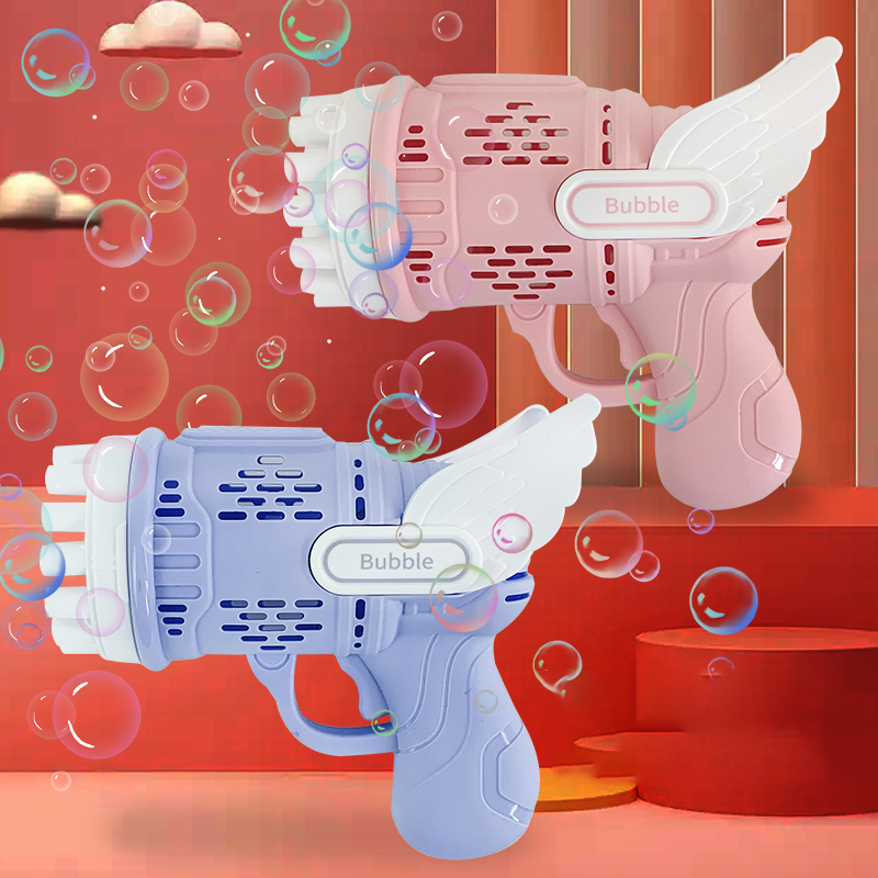 Súng bắn bong bóng Thiên Thần 23 nòng phun được nhiều bong bóng cùng lúc cho trẻ vui chơi ngoài trời