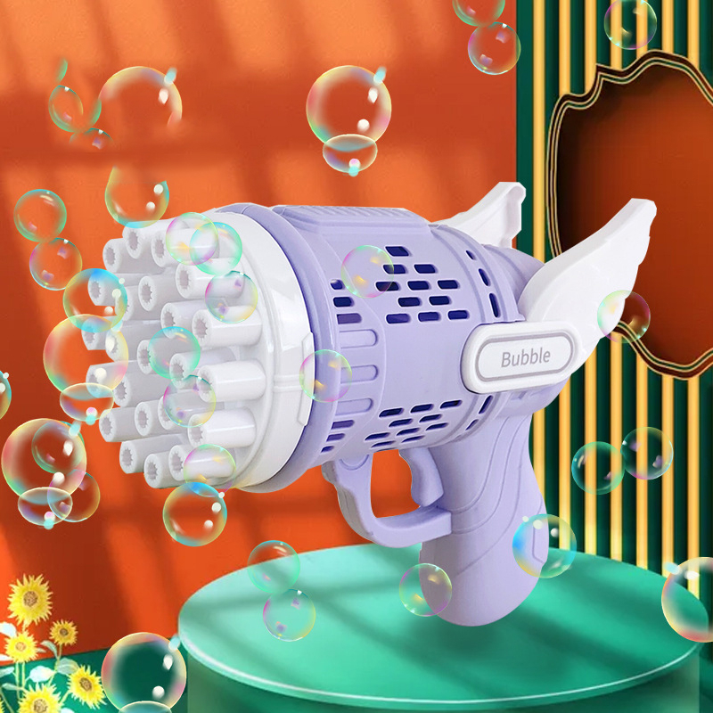 Súng bắn bong bóng Thiên Thần 23 nòng phun được nhiều bong bóng cùng lúc cho trẻ vui chơi ngoài trời