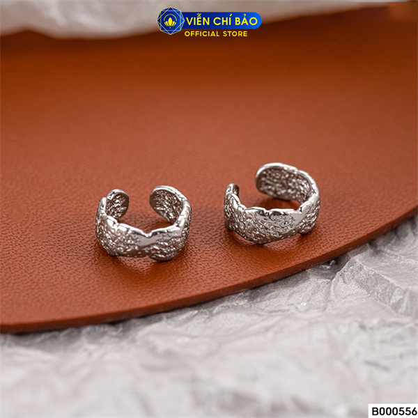 Bông tai bạc nữ kẹp vành đơn giản (1 chiếc) chất liệu bạc Ý 925 thời trang phụ kiện trang sức Viễn Chí Bảo B000556