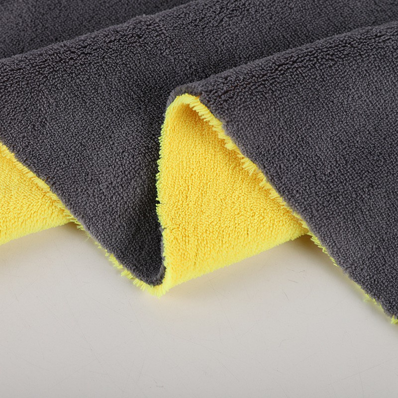 Khăn lau rửa xe ô tô Microfiber siêu thấm hút nước, lau bếp, lau kính chuyên dụng có 2 mặt cao cấp