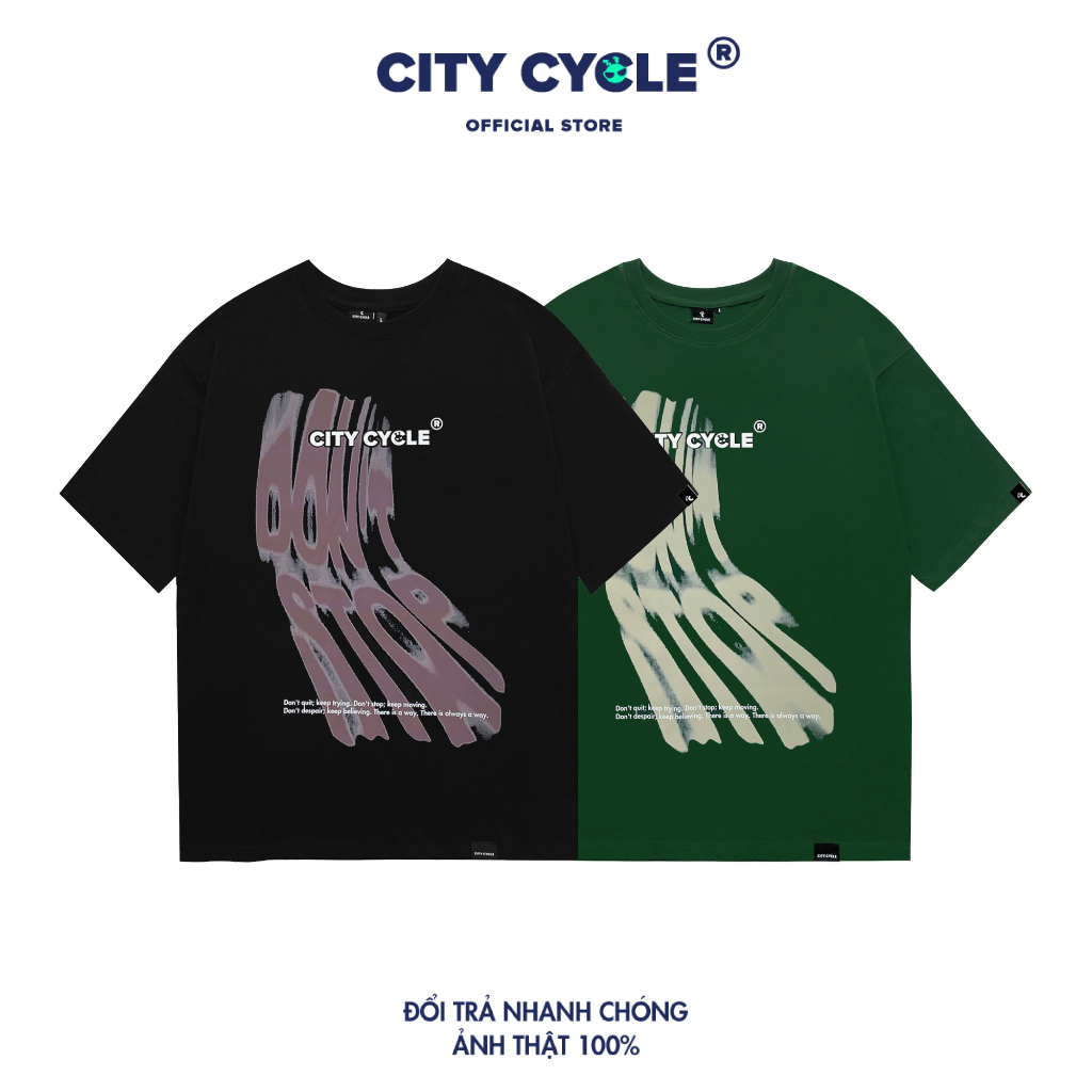 Áo Thun Local Brand Don’t Stop City Cycle cotton form rộng nam nữ oversize unisex