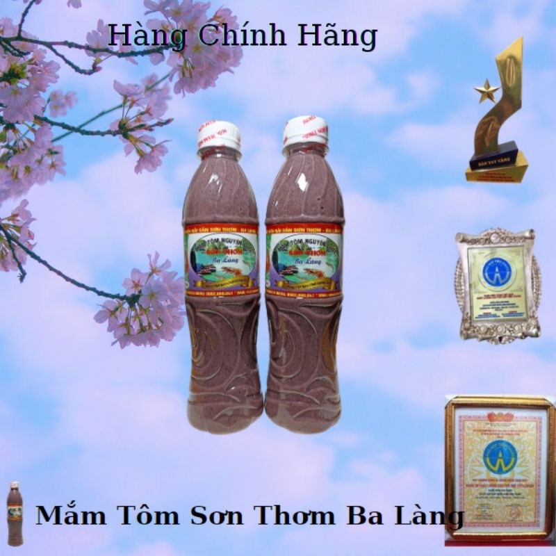 Mắm tôm SƠN THƠM ba làng combo 2 chai 500g