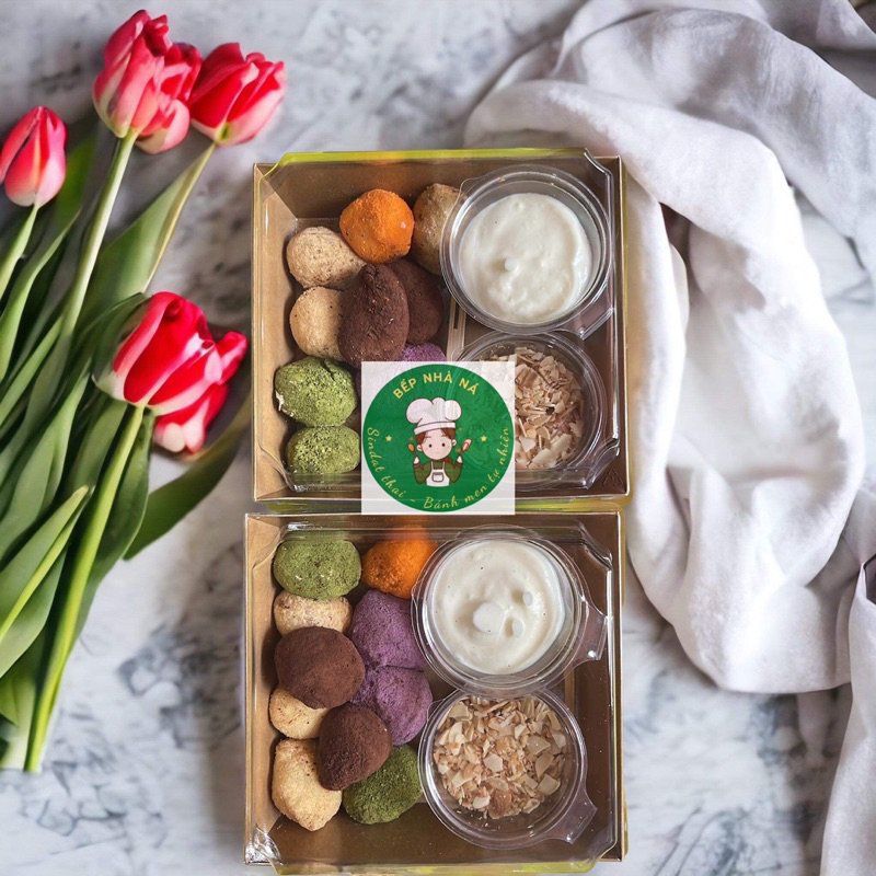 Mochi chấm kem sữa