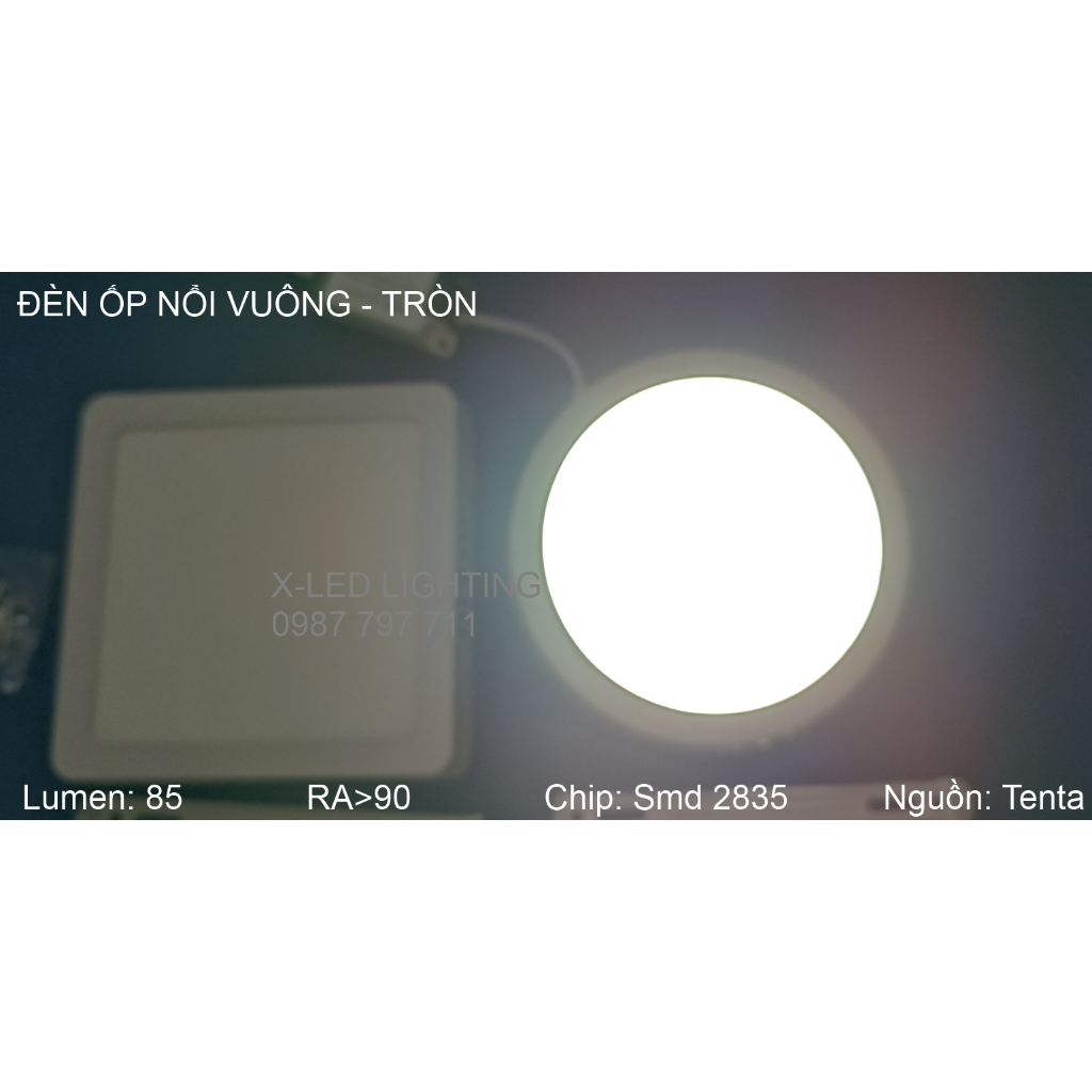 ĐÈN ỐP TRẦN , GẮN NỔI,  CÔNG SUẤT  18W -  Vuông/ Tròn