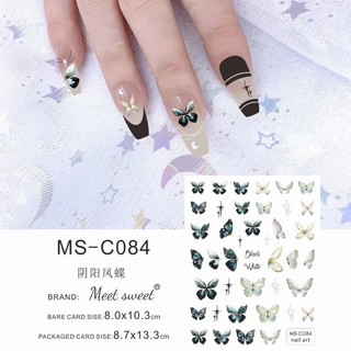 sticker bướm 3d dán móng tay nail
