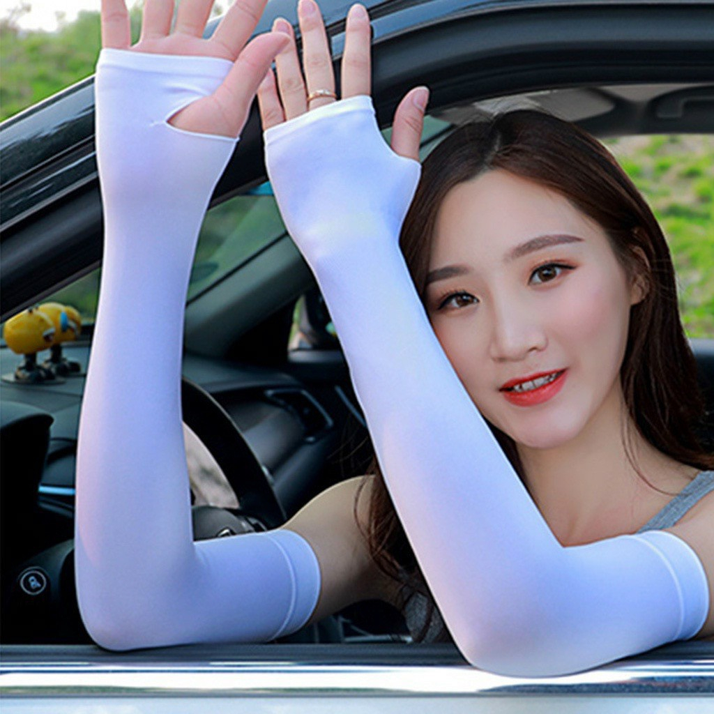 Găng tay chống nắng xỏ ngón thiết kế chống tia UV co giãn dành cho nam nữ MÃ 688