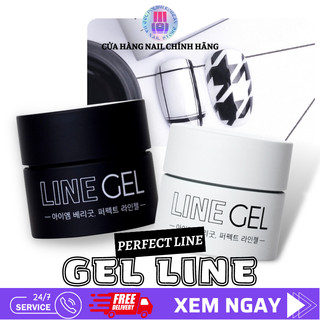 Sơn gel kẻ line Hàn Quốc Perfect Line gel 6g - Very Good Nail Với 2 tông màu Đen và Trắng cho nail nghệ thuật hoàn hảo
