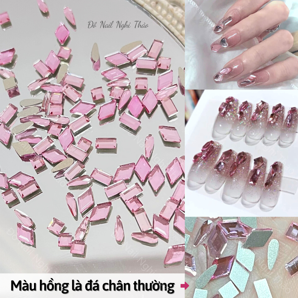 Đá khối nail chân bằng mix 100 viên size nhỏ