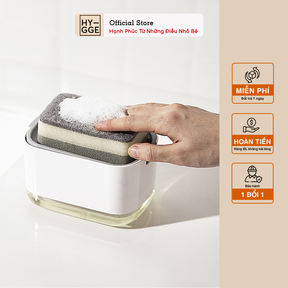Hộp xà phòng đựng bông tắm, hộp rửa chén tạo bọt
