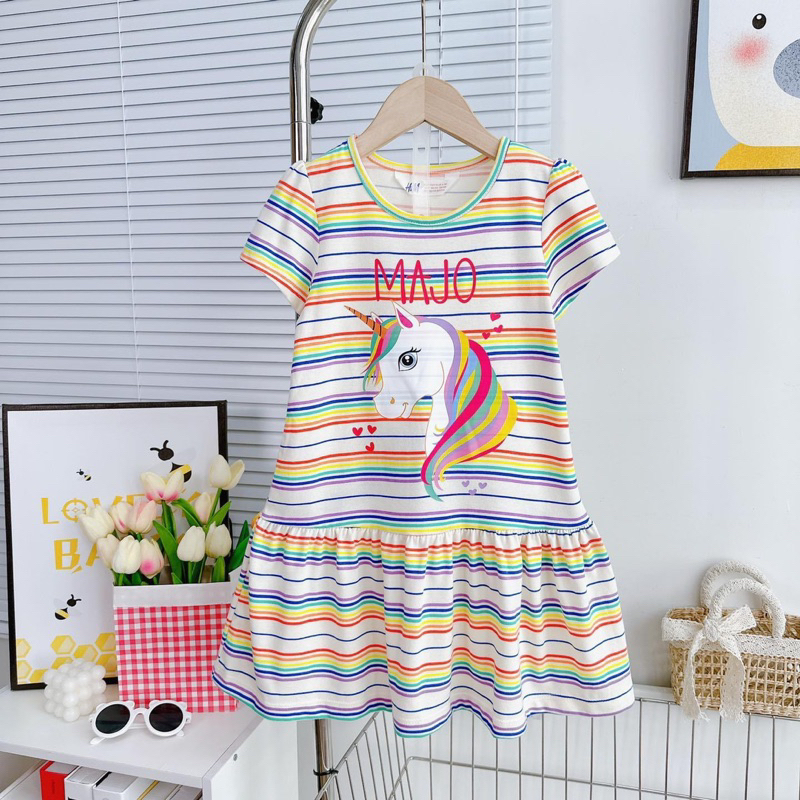 Đầm Thun Cotton, In hình 3D Hàng VNXK